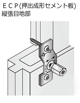 GS アシバツナギ ツイン ECP(押出成形セメント板)用 使用例