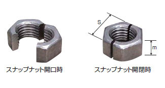 【シグロック スナップナット 単品 鉄ユニクロ】寸切ボルト中間差し込みナット