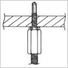 ドリルハンガー ３分(W3/8-16)ボルト接続金具（旧 タテドイツナギ）